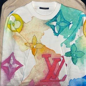 Louie Vuitton monogram white sweater